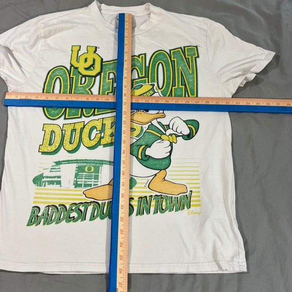 Oregon Ducks Donald Duck Graphic T Shirt Mens Size Large Relaxed Fit White - Picture 5 of 12